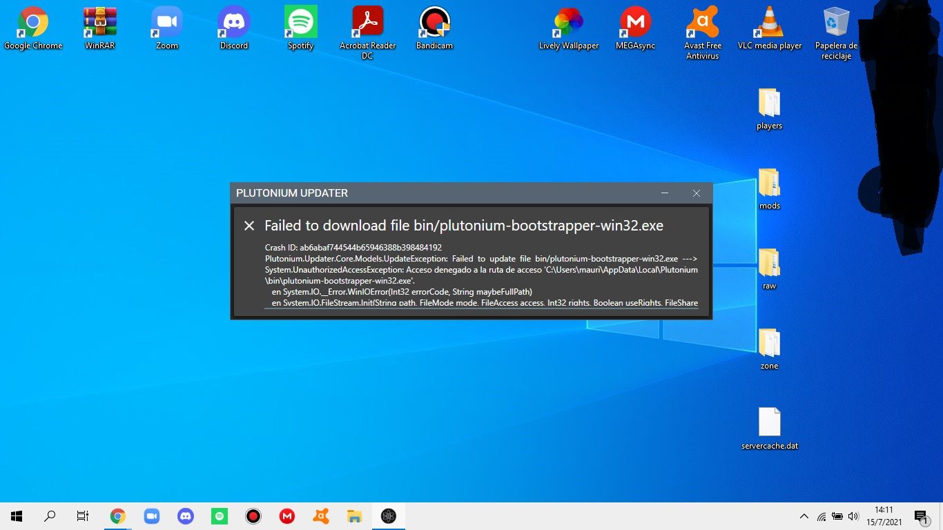 Failed to download file /bin plutonium bootstraper win32.exe | Plutonium