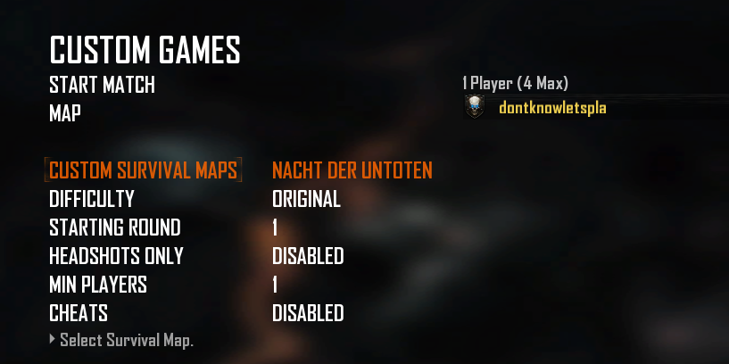 Release] [Zombies] Custom Survival Maps option for custom games