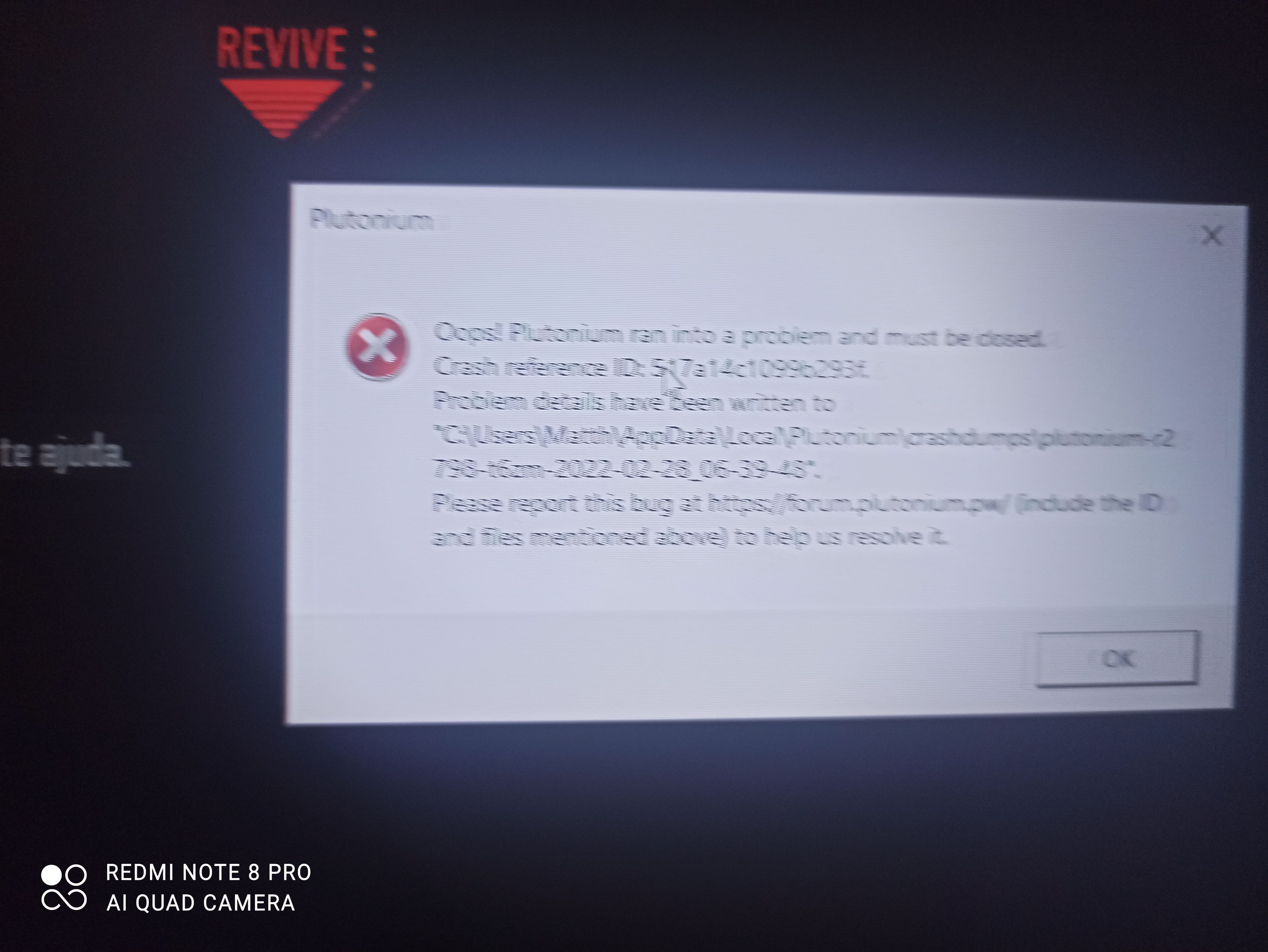 ERROR NEVER FOUND ON THE FORUM Plutonium