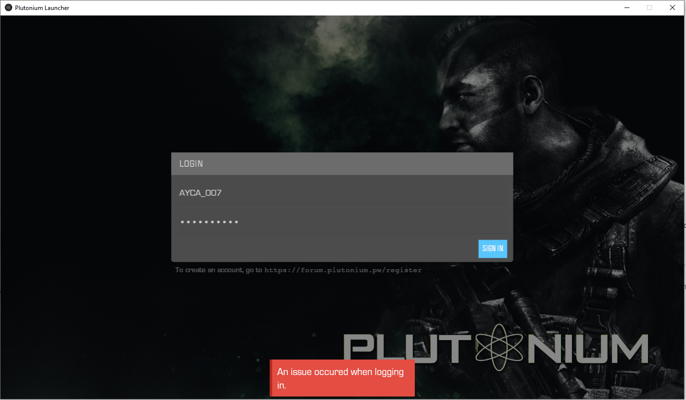 Problem Entering The Launcher | Plutonium
