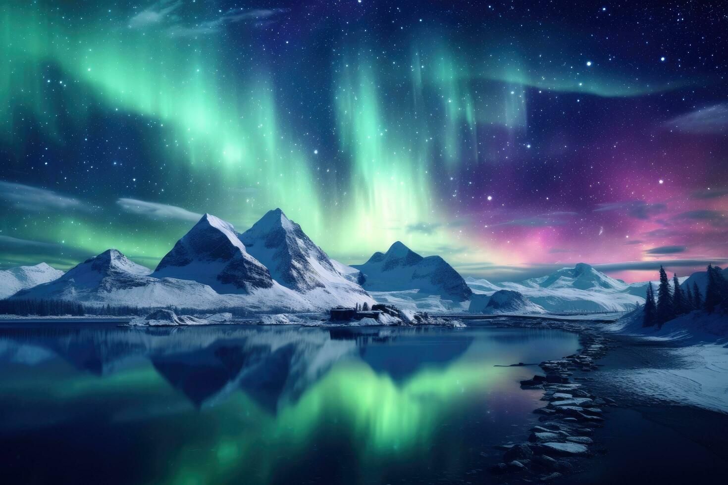 ai-generated-aurora-borealis-in-the-night-sky-over-mountains-and-lake-an-icy-and-frosty-texture-of-a-snowflake-ai-generated-free-photo.jpg